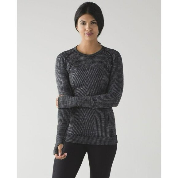 Lululemon Restless Pullover Heathered Black Size 6 EUC - Picture 1 of 4